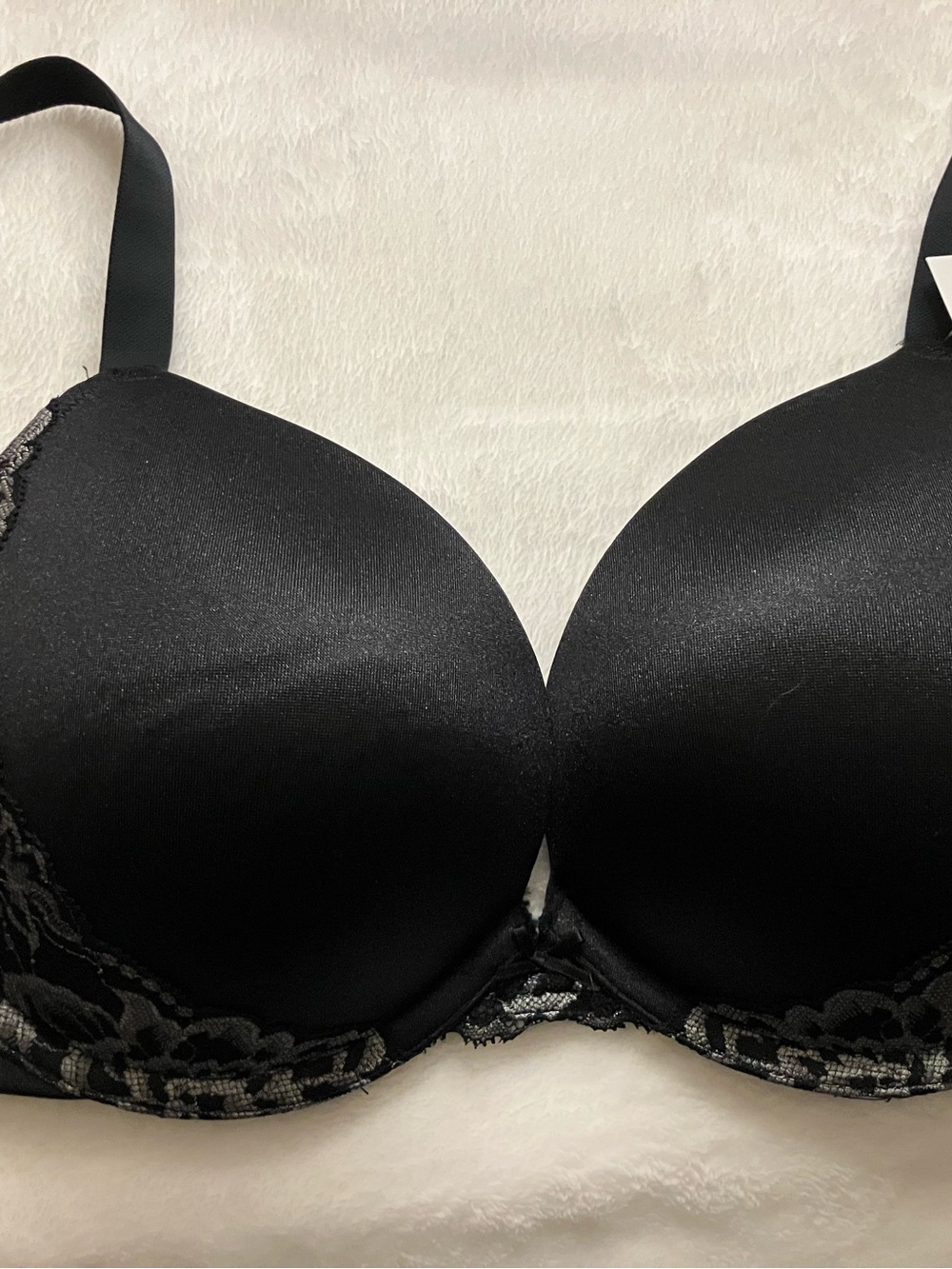 Lane Bryant Black Lace-Trim Contour Bra